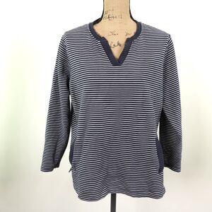 Croft & Barrow striped top with Pockets size 1X